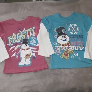 NWOT, Size 4T long sleeved Frosty the Snowman tops bundle